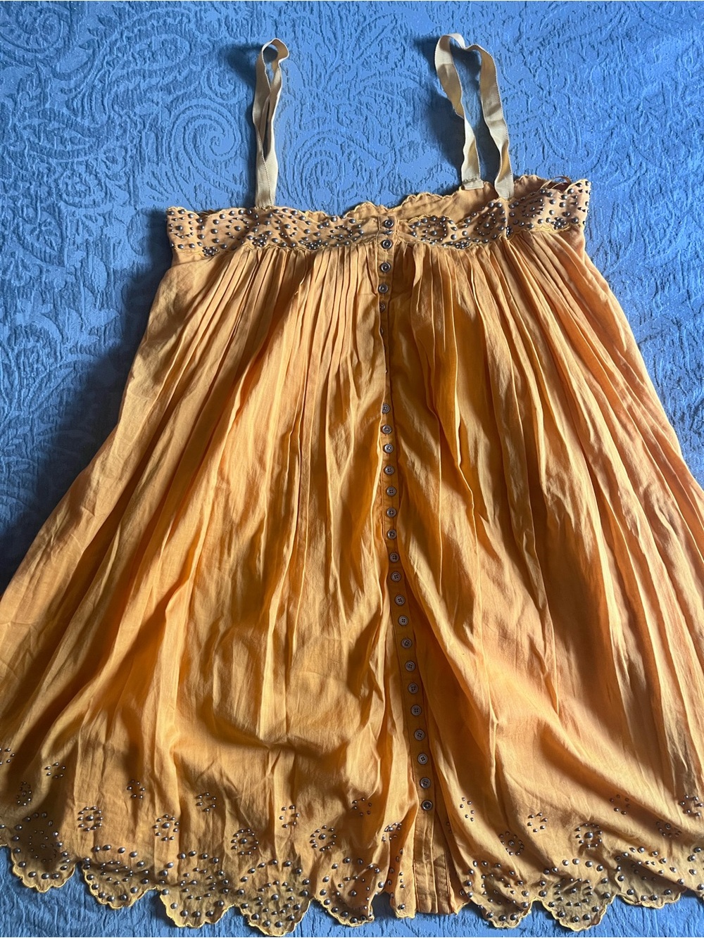 Catherine Malandrino Yellow Embellished Mini Dress